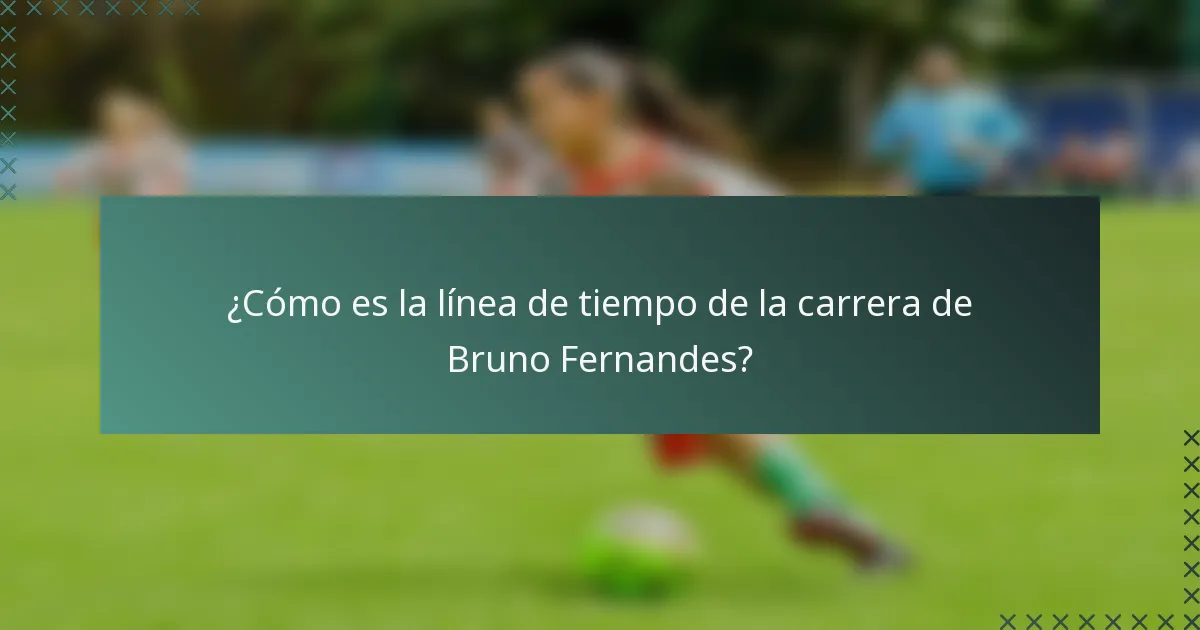 ¿Cómo es la línea de tiempo de la carrera de Bruno Fernandes?